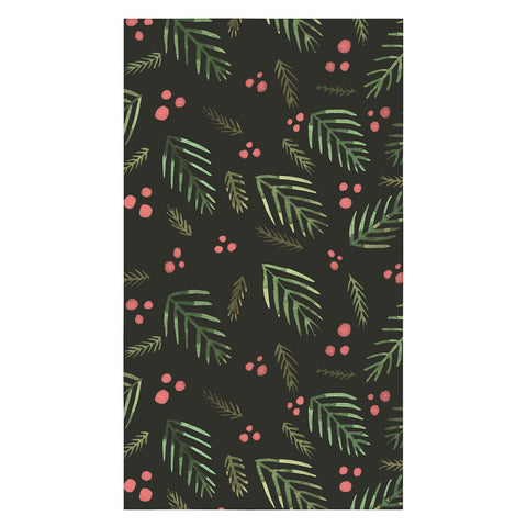 Angela Minca Xmas branches vintage Tablecloth