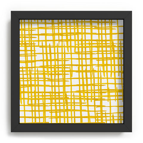 Angela Minca Yellow abstract grid Recessed Framing Square