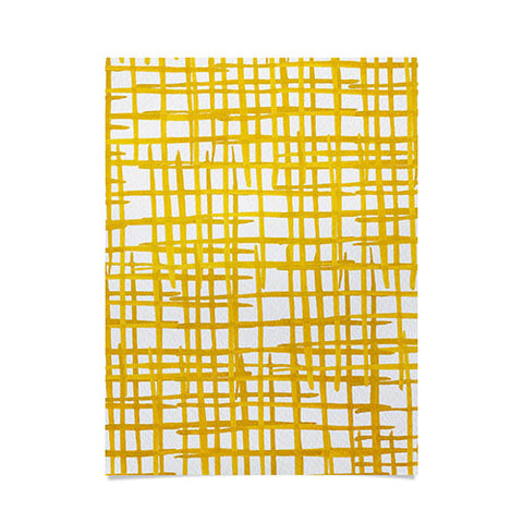 Angela Minca Yellow abstract grid Poster