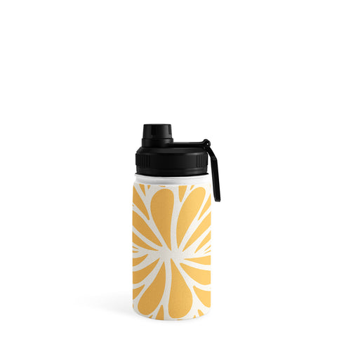Angela Minca Yellow pastel floral burst Water Bottle