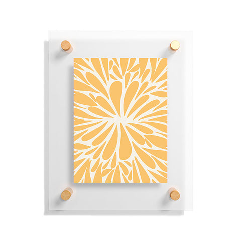 Angela Minca Yellow pastel floral burst Floating Acrylic Print