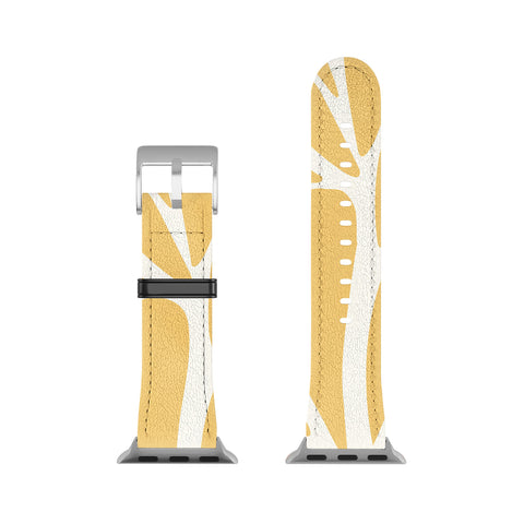 Angela Minca Yellow pastel floral burst Apple Watch Band