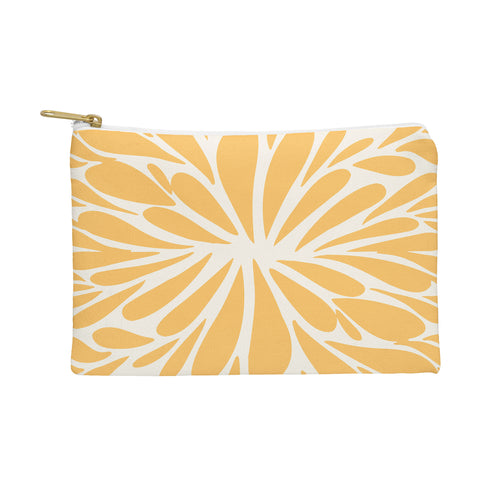 Angela Minca Yellow pastel floral burst Pouch