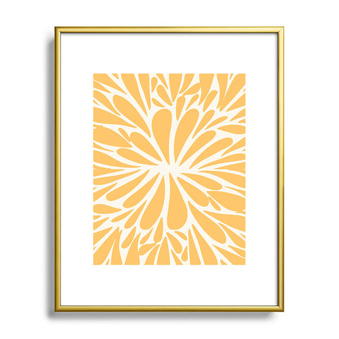 Angela Minca Yellow pastel floral burst Metal Framed Art Print