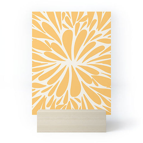 Angela Minca Yellow pastel floral burst Mini Art Print