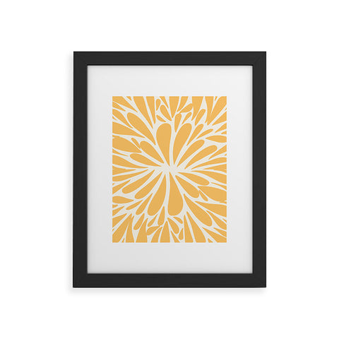 Angela Minca Yellow pastel floral burst Framed Art Print