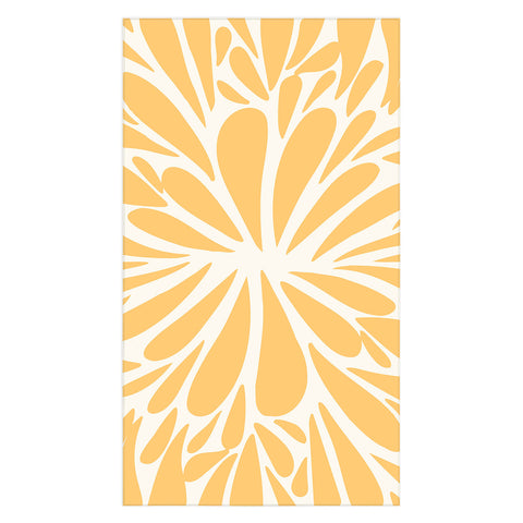 Angela Minca Yellow pastel floral burst Tablecloth
