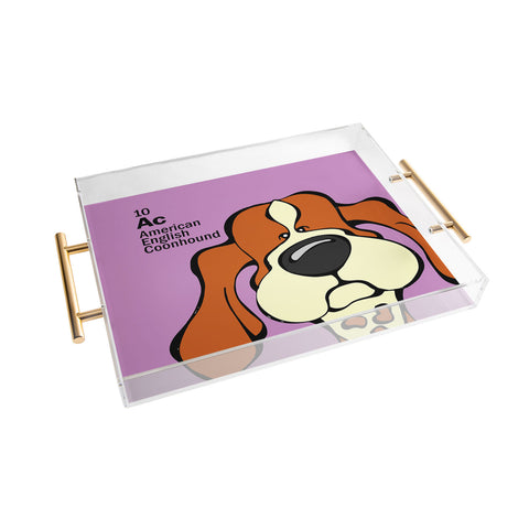 Angry Squirrel Studio American English Coonhound 10 Acrylic Tray