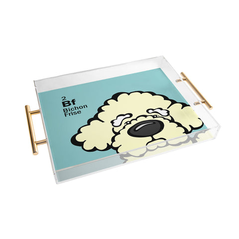 Angry Squirrel Studio Bichon Frise 2 Acrylic Tray
