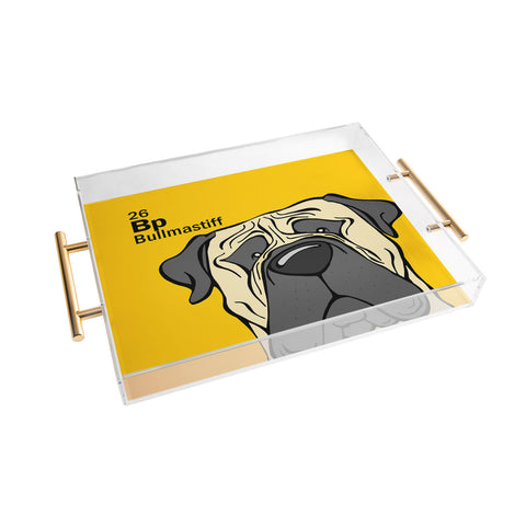 Angry Squirrel Studio Bullmastiff 26 Acrylic Tray