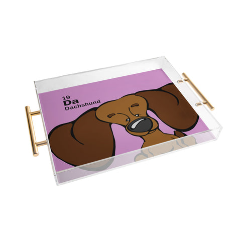 Angry Squirrel Studio Dachshund 19 Acrylic Tray