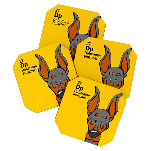 Angry Squirrel Studio Doberman Pinscher 27 Coaster Set