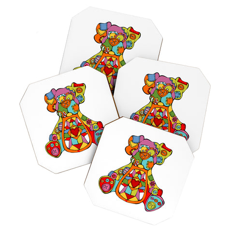 Angry Squirrel Studio DOG Buttonnose Buddies Coaster Set