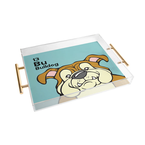Angry Squirrel Studio English Bulldog 13 Acrylic Tray