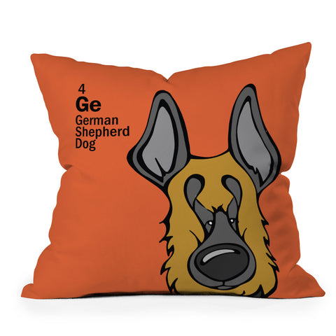 Angry Squirrel Studio German Shepard Dog 4 Outdoor Throw Pillow
