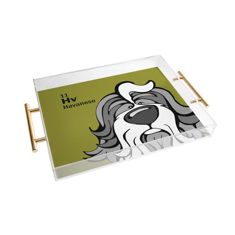 Angry Squirrel Studio Havanese 11 Acrylic Tray