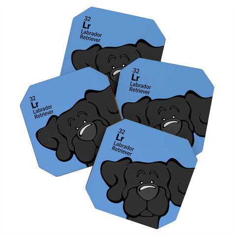 Angry Squirrel Studio Lab 32 Black Lab Coaster Set