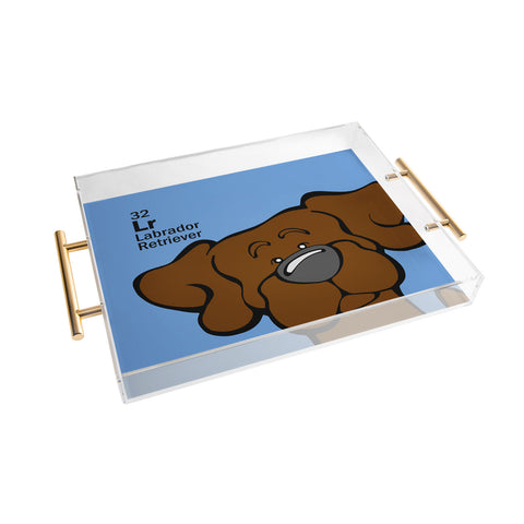 Angry Squirrel Studio Lab 32 Chocolate Lab Acrylic Tray