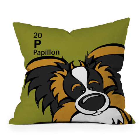 Angry Squirrel Studio Papillon 20 Outdoor Throw Pillow