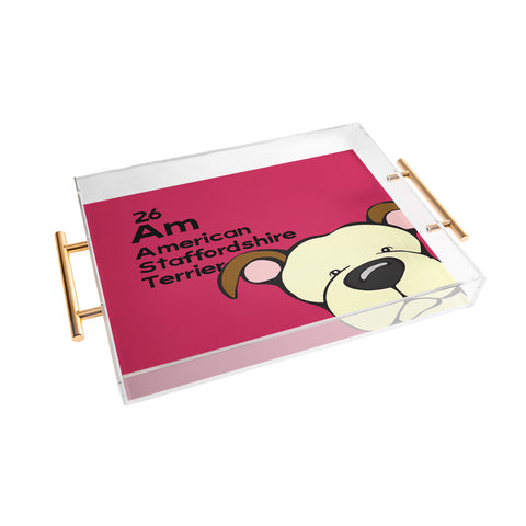 Angry Squirrel Studio Pit Bull Acrylic Tray