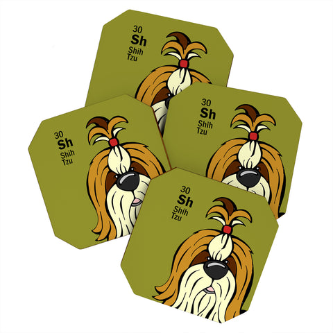 Angry Squirrel Studio Shih Tzu 30 Coaster Set