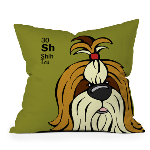 Angry Squirrel Studio Shih Tzu 30 Outdoor Throw Pillow