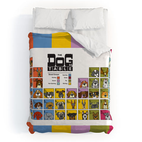 Angry Squirrel Studio The Dog Table Duvet Cover