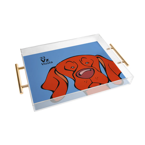 Angry Squirrel Studio Vizsla 33 Acrylic Tray
