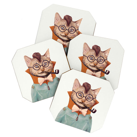 Animal Crew Eclectic Cat Coaster Set