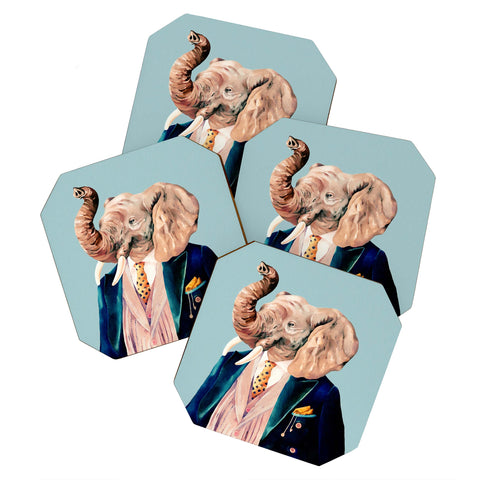 Animal Crew Mr Elephant Coaster Set