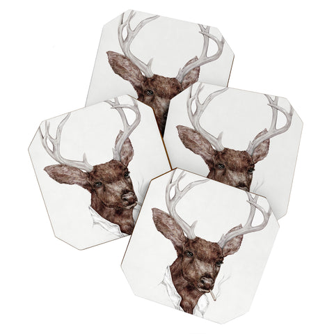 Animal Crew Smoking Buck Coaster Set