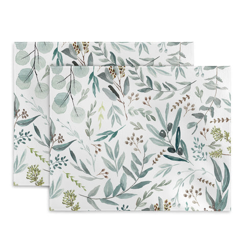 Anis Illustration Botanical Eucalyptus Leaves Placemat