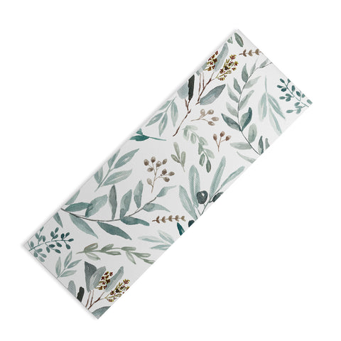 Anis Illustration Botanical Eucalyptus Leaves Yoga Mat