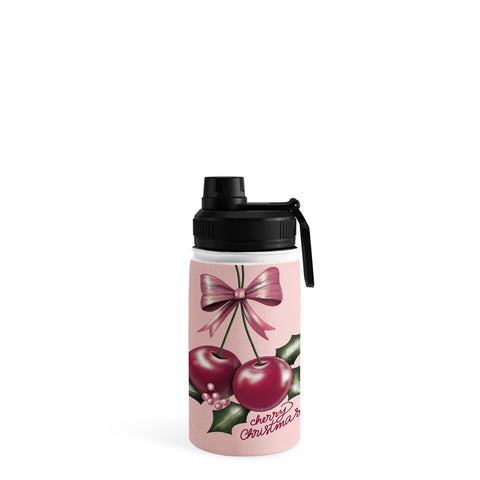 Anis Illustration Cherry Christmas Water Bottle
