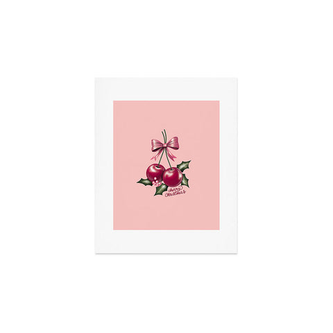 Anis Illustration Cherry Christmas Art Print