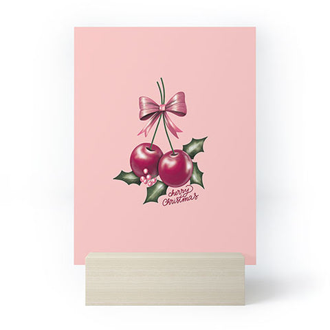 Anis Illustration Cherry Christmas Mini Art Print