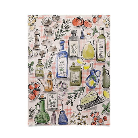 Anis Illustration Cucina Italiana Food Recipe Poster