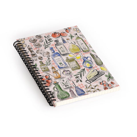 Anis Illustration Cucina Italiana Food Recipe Spiral Notebook