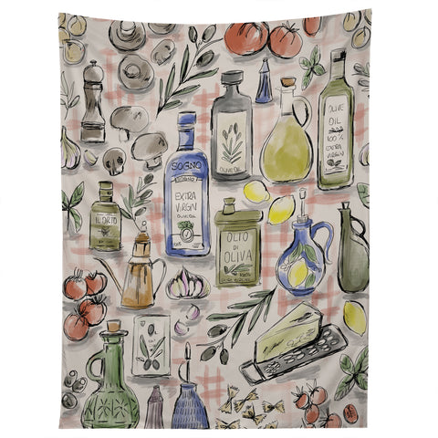 Anis Illustration Cucina Italiana Food Recipe Tapestry