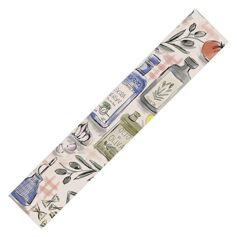 Anis Illustration Cucina Italiana Food Recipe Table Runner