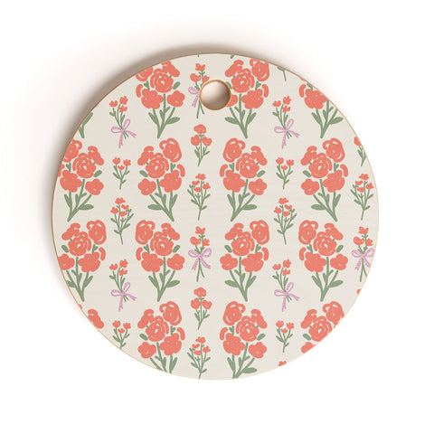 Anis Illustration Preppy Grandmillennial Cute Re Cutting Board Round