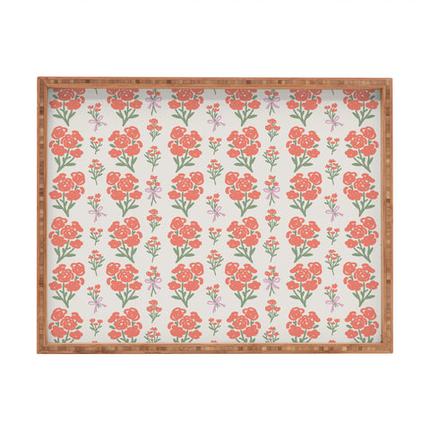 Anis Illustration Preppy Grandmillennial Cute Re Rectangular Tray