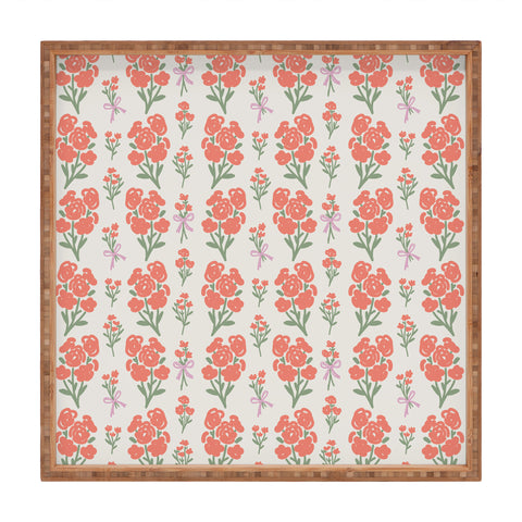 Anis Illustration Preppy Grandmillennial Cute Re Square Tray