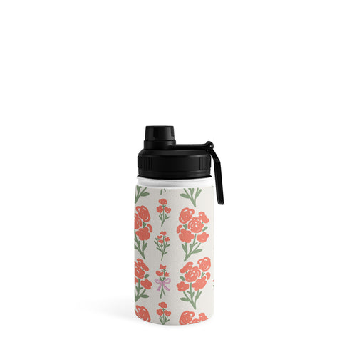 Anis Illustration Preppy Grandmillennial Cute Red Water Bottle