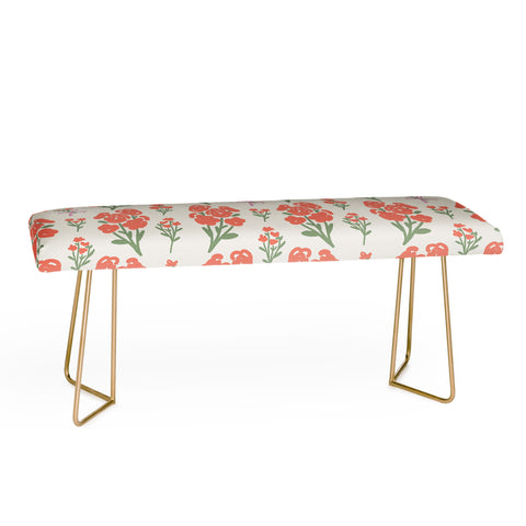 Anis Illustration Preppy Grandmillennial Cute Red Bench