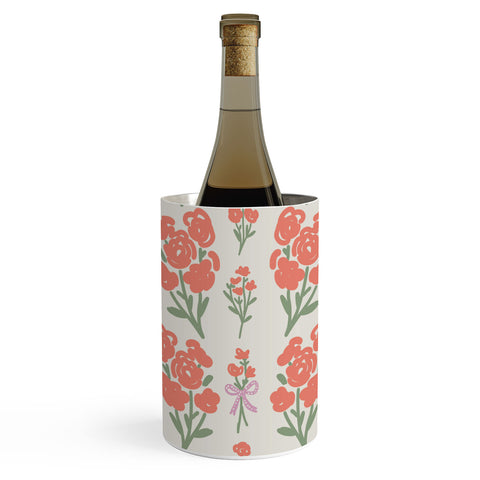 Anis Illustration Preppy Grandmillennial Cute Red Wine Chiller