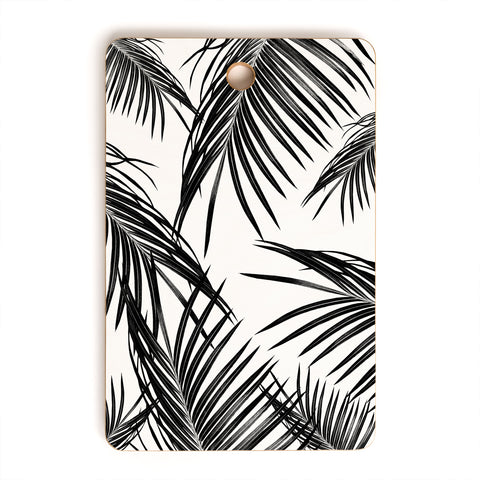 Anita's & Bella's Artwork Black Palm Leaves Dream 1 Cutting Board Rectangle