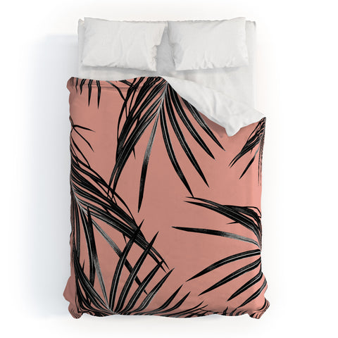 Anita's & Bella's Artwork Black Palm Leaves Dream 5 Duvet Cover
