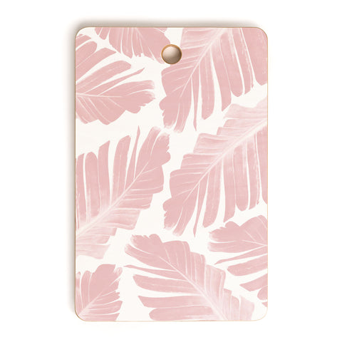 Anita's & Bella's Artwork Blush Banana Leaves Dream 11 Cutting Board Rectangle