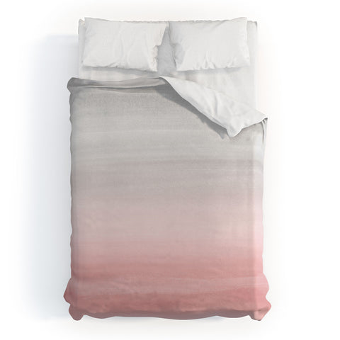 Anita's & Bella's Artwork Blush Gray Watercolor 1 Duvet Cover